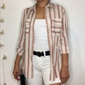 Express pink button down shirt